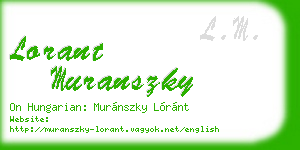 lorant muranszky business card